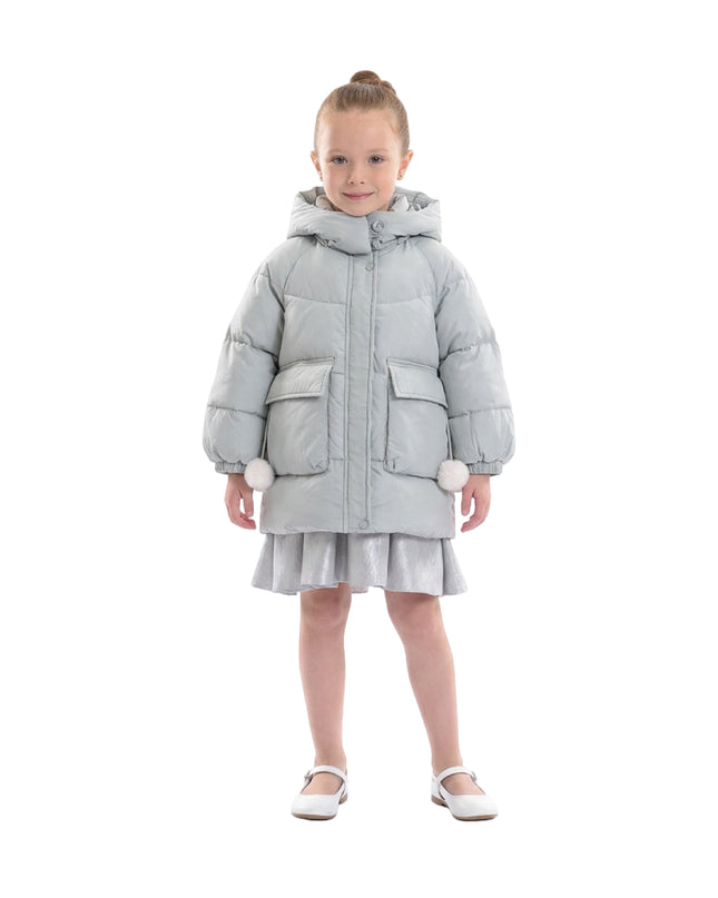 kids atelier mimitutu Blue Heart-Quilted Puffer Jacket