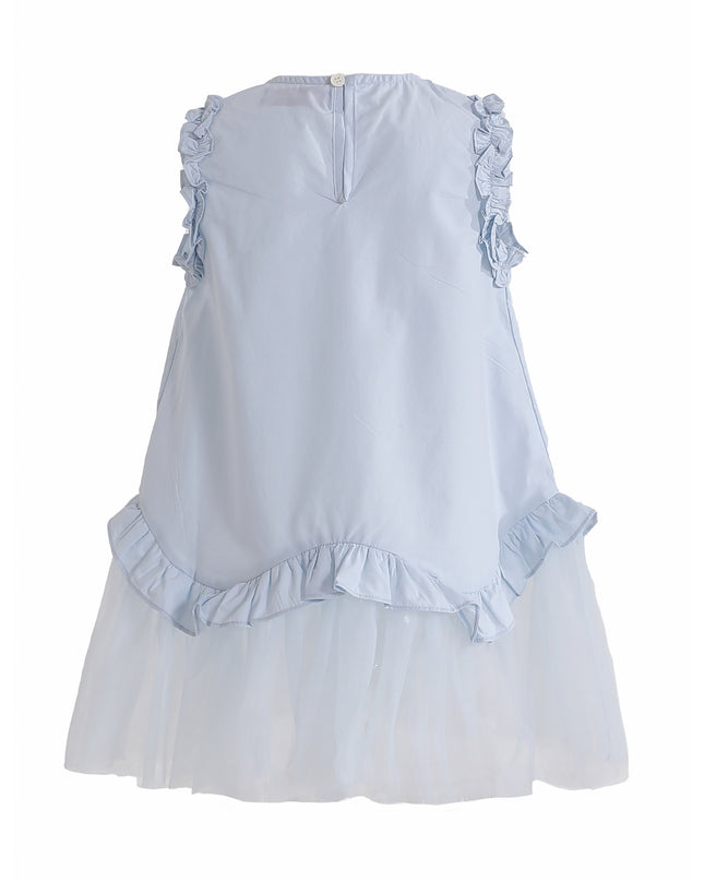 kids atelier mimi tutu Light Blue Lumielle Ruffle Dress