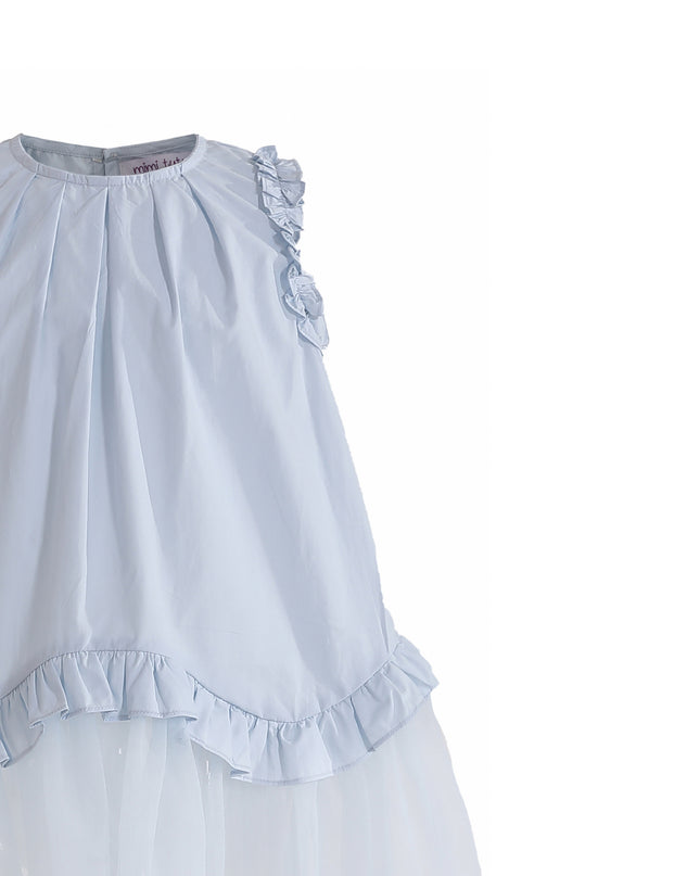 kids atelier mimi tutu Light Blue Lumielle Ruffle Dress