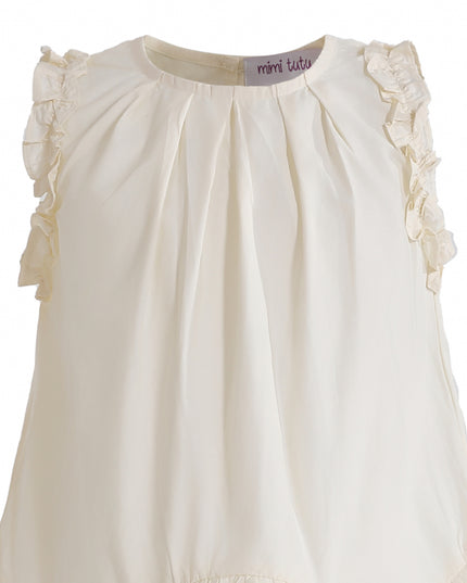 kids atelier mimi tutu Cream Lumielle Ruffle Dress