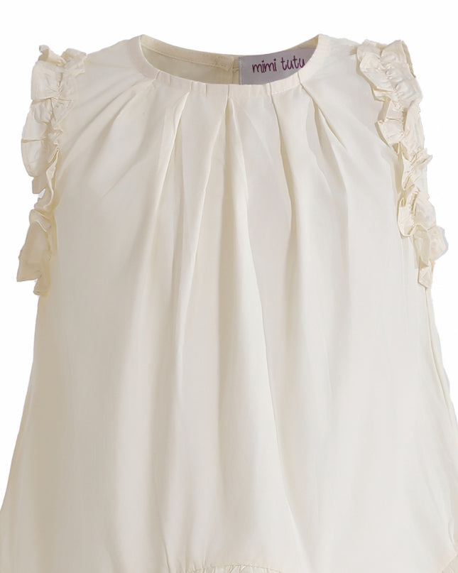 kids atelier mimi tutu Cream Lumielle Ruffle Dress