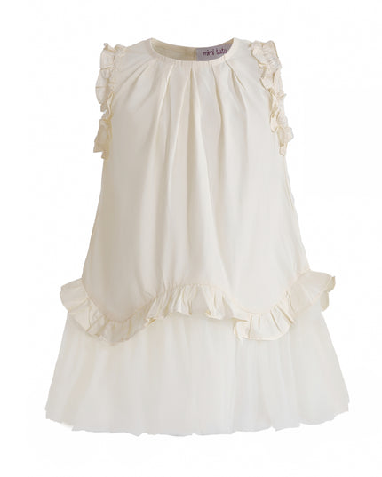 kids atelier mimi tutu Cream Lumielle Ruffle Dress