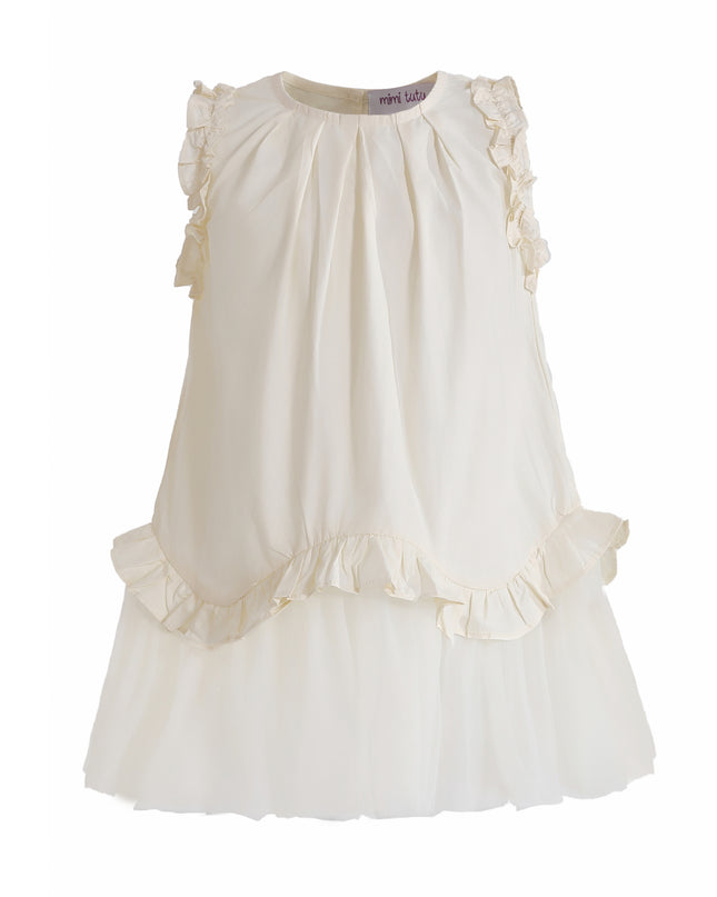 kids atelier mimi tutu Cream Lumielle Ruffle Dress