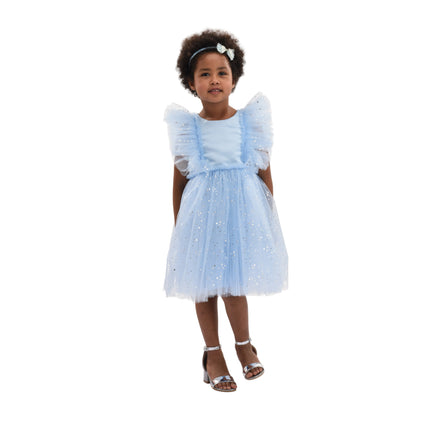 kids atelier Mimi Tutu Light Blue Party Dress with Glitter Stars