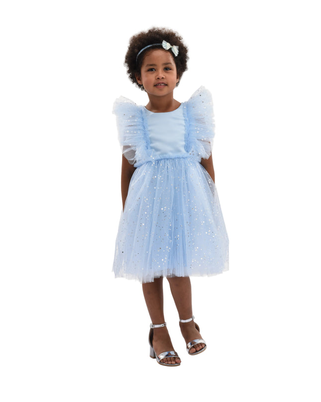 kids atelier Mimi Tutu Light Blue Party Dress with Glitter Stars