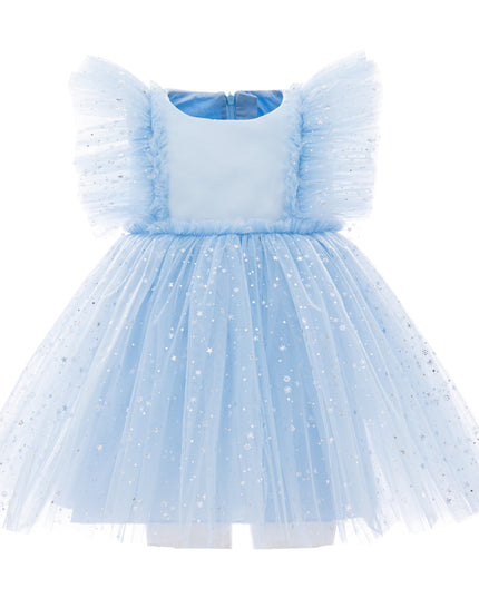 kids atelier Mimi Tutu Light Blue Party Dress with Glitter Stars