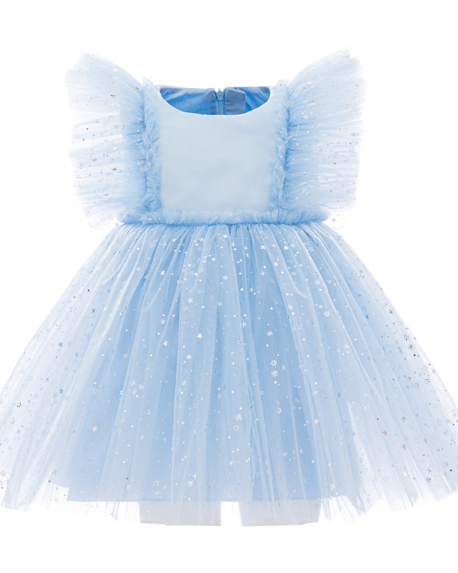 kids atelier Mimi Tutu Light Blue Party Dress with Glitter Stars