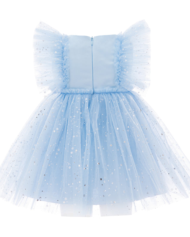 kids atelier Mimi Tutu Light Blue Party Dress with Glitter Stars