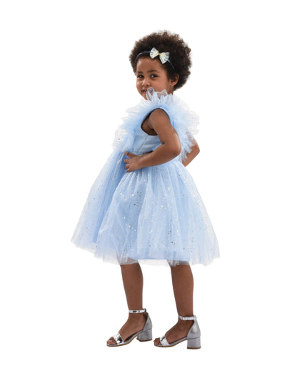 kids atelier Mimi Tutu Light Blue Party Dress with Glitter Stars