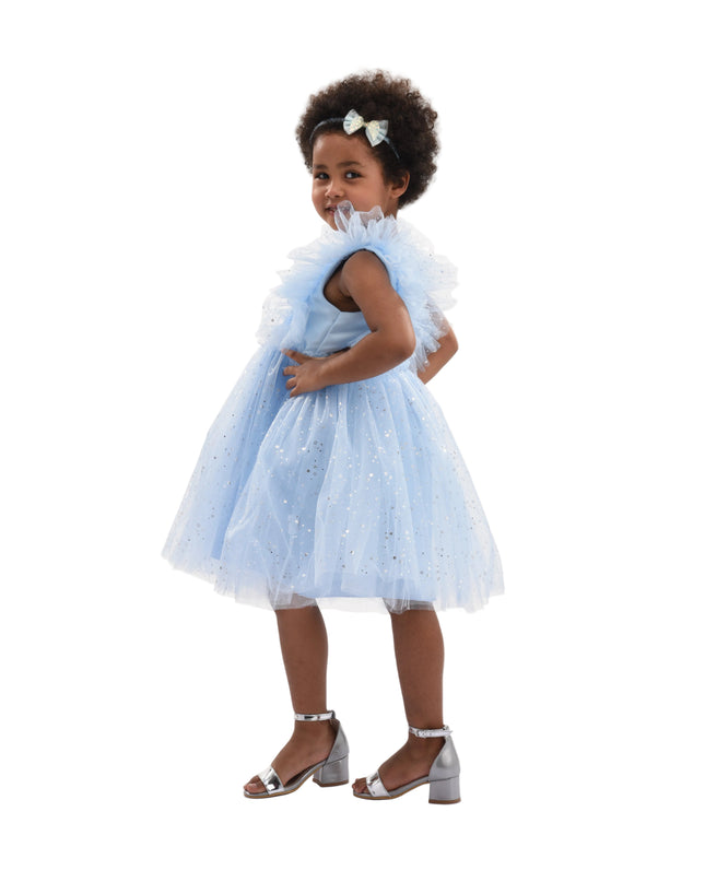 kids atelier Mimi Tutu Light Blue Party Dress with Glitter Stars