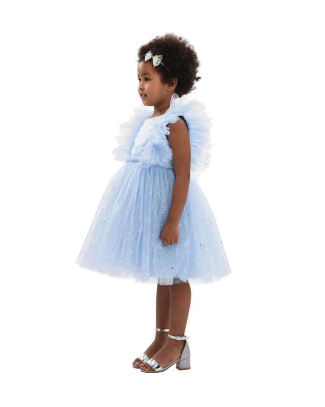 kids atelier Mimi Tutu Light Blue Party Dress with Glitter Stars