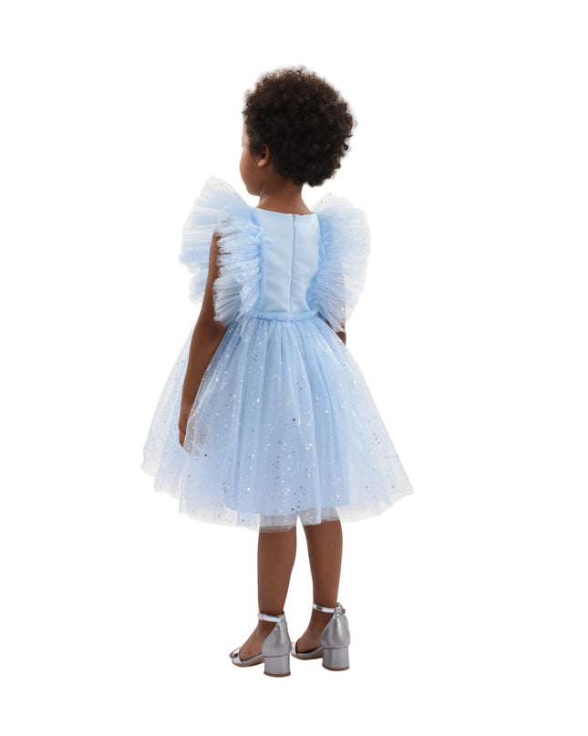 kids atelier Mimi Tutu Light Blue Party Dress with Glitter Stars