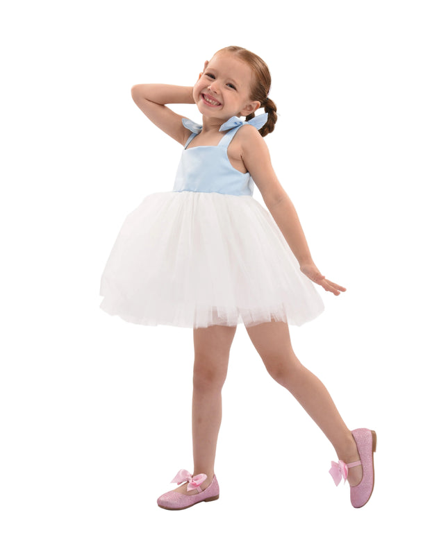 kids atelier Mimi tutu Light Blue Bodice Dress with White Tulle Skirt