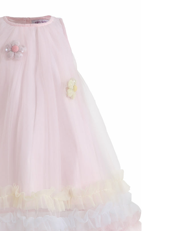 kids atelier mimi tutu Pink Alessia Floral Tulle Dress
