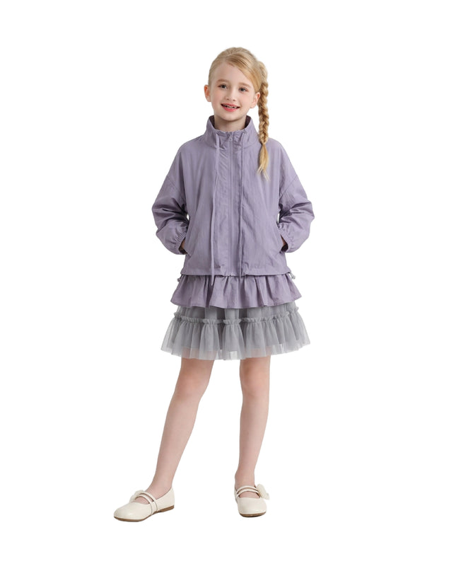 kids atelier mimi tutu Purple Ruffle Top & Jacket Duo