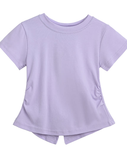 kids atelier mimi tutu Purple Tee with Bow Back