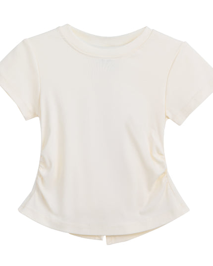 kids atelier mimi tutu White Tee with Bow Back