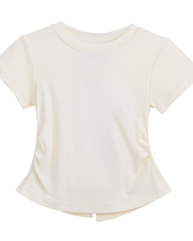 kids atelier mimi tutu White Tee with Bow Back