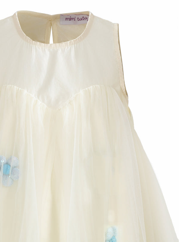 kids atelier mimi tutu Blue Corabelle Floral Ruffle Dress