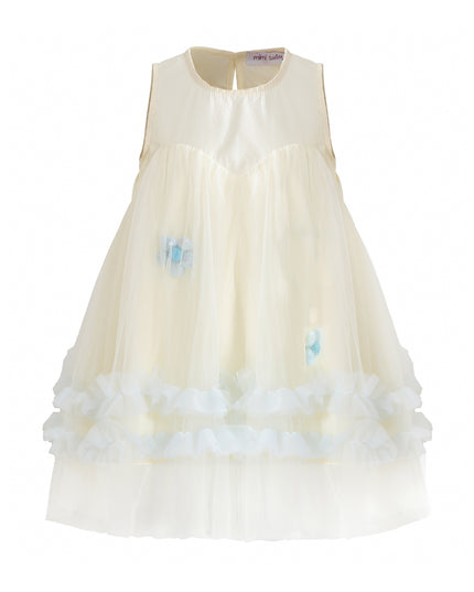 kids atelier mimi tutu Blue Corabelle Floral Ruffle Dress