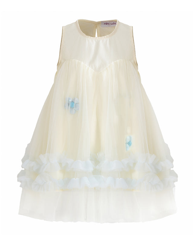 kids atelier mimi tutu Blue Corabelle Floral Ruffle Dress