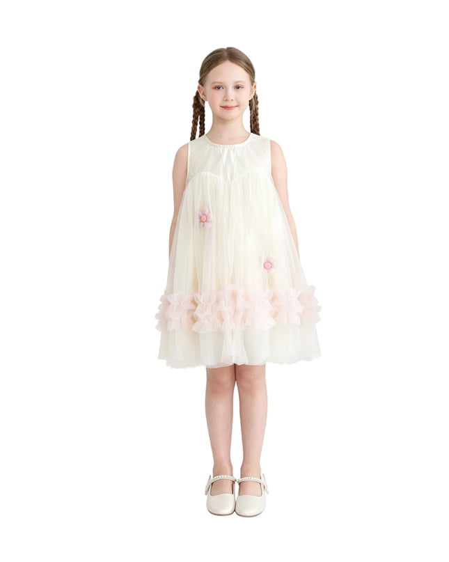 kids atelier mimi tutu Pink Corabelle Floral Ruffle Dress
