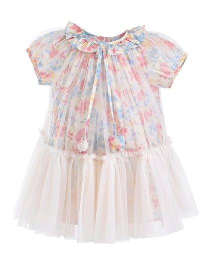 kids atelier mimi tutu Pink Ayla Blossom Tulle Dress