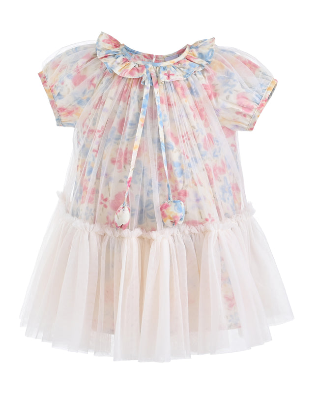 kids atelier mimi tutu Pink Ayla Blossom Tulle Dress