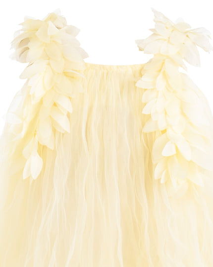 Yellow Fiorenne Petal Tulle Dress