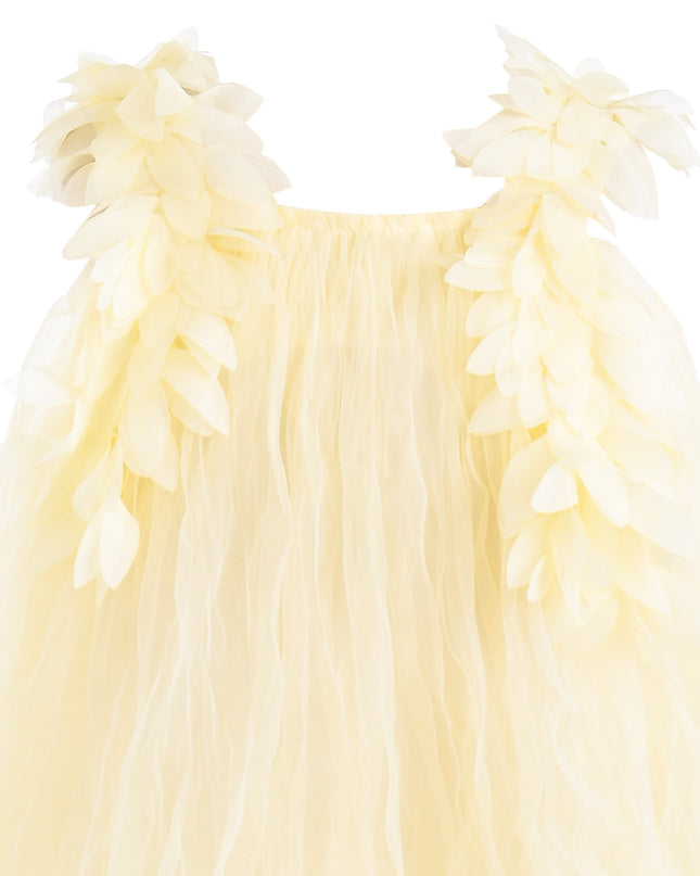 Yellow Fiorenne Petal Tulle Dress