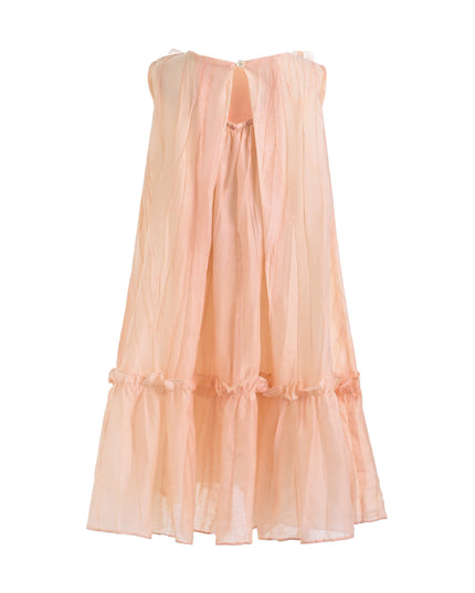 kids atelier mimi tutu Peach Mariselle Floral Ruffle Dress