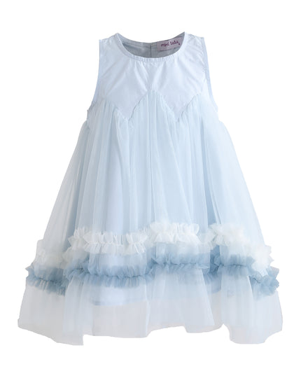 kids atelier mimi tutu Blue Rosabella Ruffle Tulle Dress