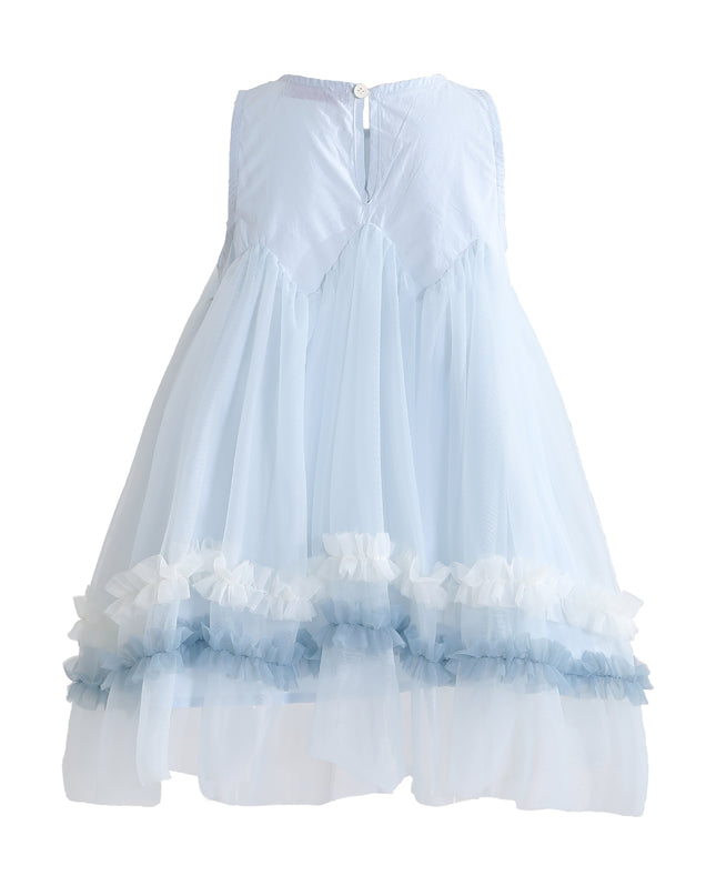kids atelier mimi tutu Blue Rosabella Ruffle Tulle Dress