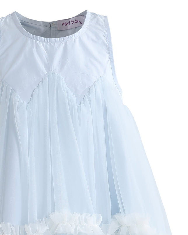 kids atelier mimi tutu Blue Rosabella Ruffle Tulle Dress