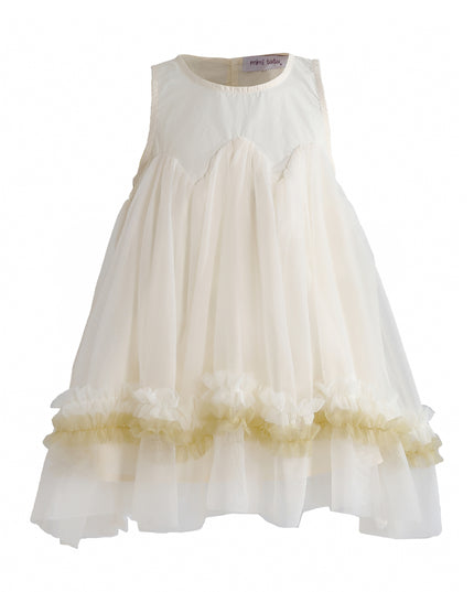 kids atelier mimi tutu Cream Rosabella Ruffle Tulle Dress