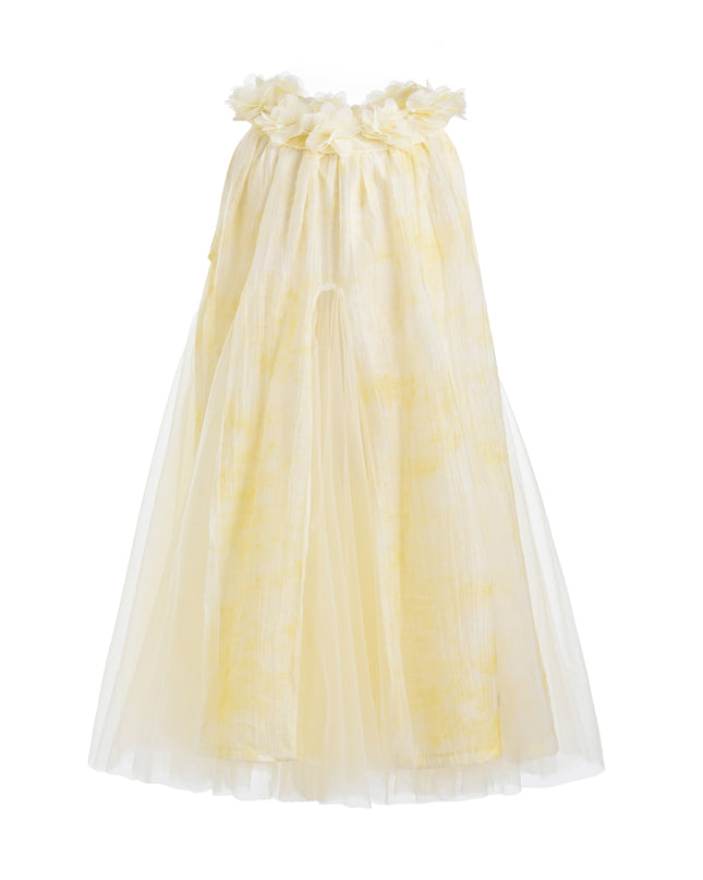 kids atelier mimi tutu Yellow Solavie Floral Layered Dress