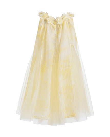 kids atelier mimi tutu Yellow Solavie Floral Layered Dress