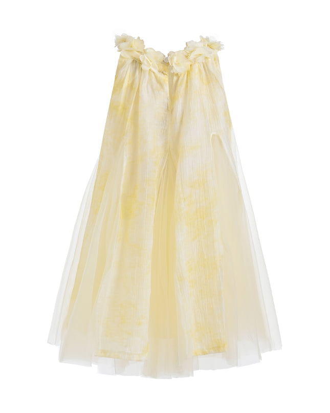 kids atelier mimi tutu Yellow Solavie Floral Layered Dress