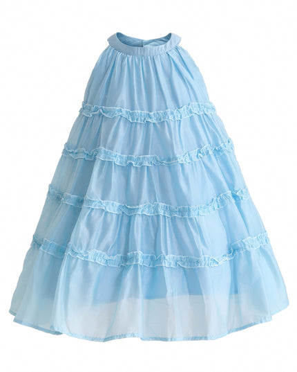 kids atelier mimi tutu Blue Seralyn Tiered Ruffle Dress