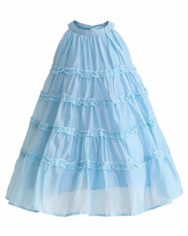 kids atelier mimi tutu Blue Seralyn Tiered Ruffle Dress