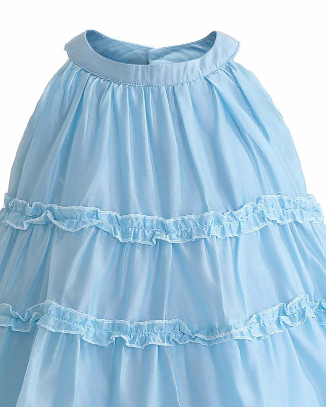 kids atelier mimi tutu Blue Seralyn Tiered Ruffle Dress
