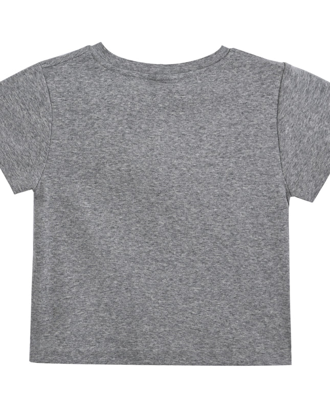 kids atelier mimi tutu Gray Tee with Food Motifs