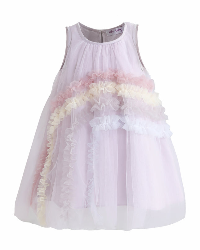 kids atelier mimi tutu Purple Cressida Pastel Ruffle Dress