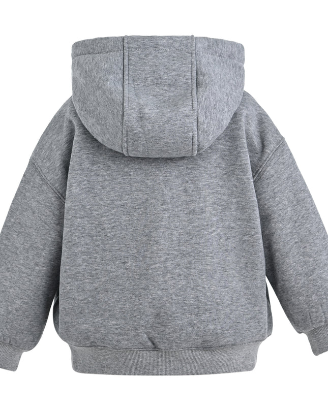 kids atelier mimi tutu Gray Embellished Hooded Sweatshirt