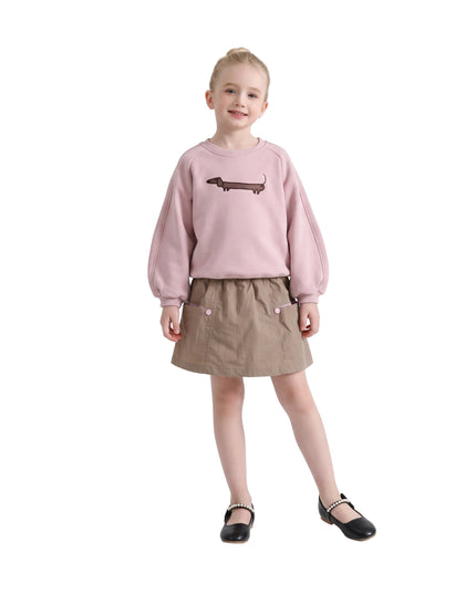 kids atelier mimi tutu Light Pink Dachshund Sweatshirt