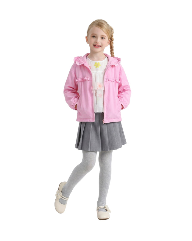 kids atelier mimi tutu Pink Light Jacket with Ruffle Hood