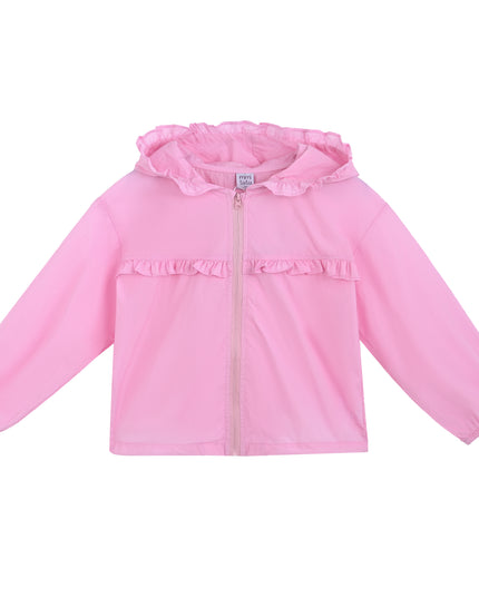 kids atelier mimi tutu Pink Light Jacket with Ruffle Hood