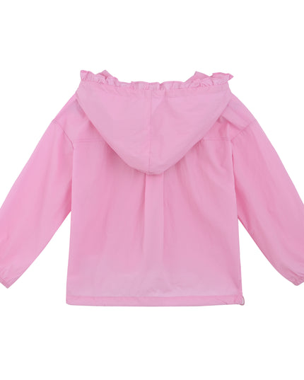 kids atelier mimi tutu Pink Light Jacket with Ruffle Hood
