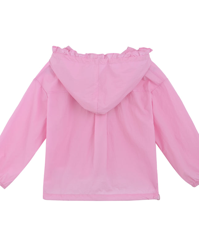 kids atelier mimi tutu Pink Light Jacket with Ruffle Hood