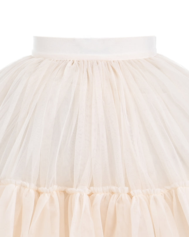 kids atelier mimi tutu Beige Layered Tulle Skirt
